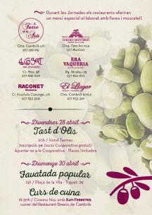 Programa de mà de la quarta edició de les jornades gastronòmiques de la fava i el moscatell