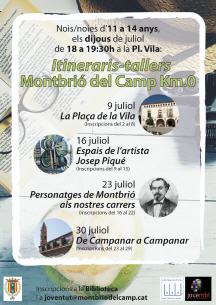 Itineraris tallers Montbrió del Camop Km. 0 juliol