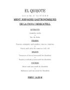 Men Bar Quijote de la segona edici de les jornades gastronmiques de la fava i el moscatell