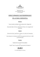 Men Hotel Termes de la segona edici de les jornades gastronmiques de la fava i el moscatell