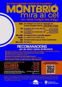 Agenda actes eclipsi solar 12 d'agost